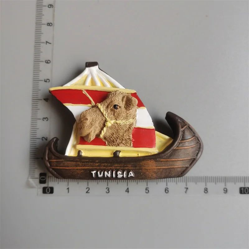 Tunisia Africa Fridge Magnets 3D camel Resin Tunis Tourism Memorial Hand-painted Decorative Handicrafts Magnets for Refrigerator - Grand Goldman
