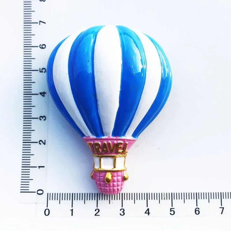 Turkey Fridge Magnets Cappadocia Tourism Souvenir Decorative Craft Gifts Painted Hot Air Balloon Magnetic Refrigerator sticker - Grand Goldman