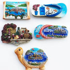 Turkey Tourism Refrigerator Magnets Stickers Bodrum Home Kitchen Decor Food Magnetic Fridge Magnets Hand Painting Crafts Gifts - Grand Goldman