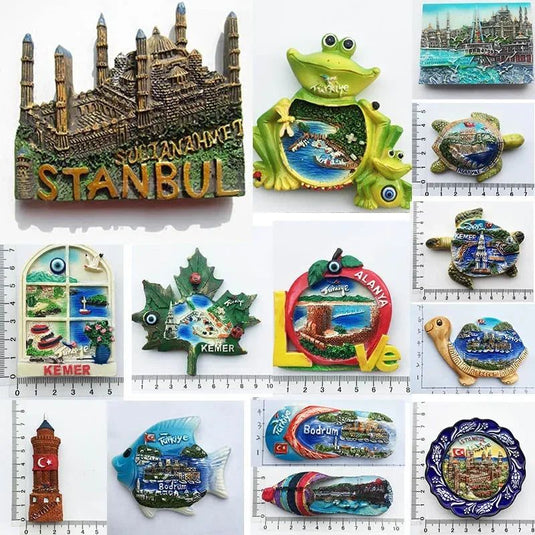 Turkey Istanbul Fridge Magnet Souvenir Turquia Bodrum Alanya Kemer 3d Tourism Magnets Home Decor Refrigerator Magnets Gift Ideas - Grand Goldman