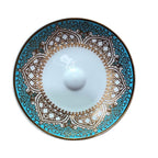 Turkish Specialty Glass Coffee Red Tea Cup And Saucer Set Romantic And Exotic - Grand Goldman