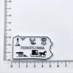 U.S. states refrigerator magnet OHIO Georgia Alaska Illinois Michigan Hawaii California Oregon tourist souvenir PVC fridge decor - Grand Goldman