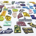 U.S. states refrigerator magnet OHIO Georgia Alaska Illinois Michigan Hawaii California Oregon tourist souvenir PVC fridge decor - Grand Goldman