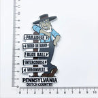 U.S. states refrigerator magnet OHIO Georgia Alaska Illinois Michigan Hawaii California Oregon tourist souvenir PVC fridge decor - Grand Goldman