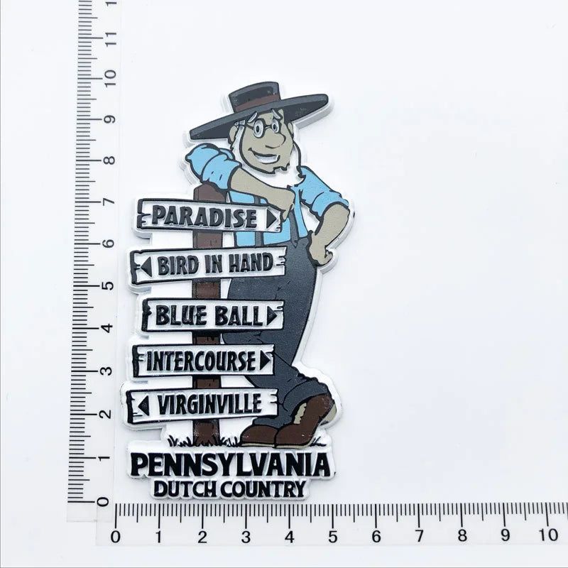 U.S. states refrigerator magnet OHIO Georgia Alaska Illinois Michigan Hawaii California Oregon tourist souvenir PVC fridge decor - Grand Goldman