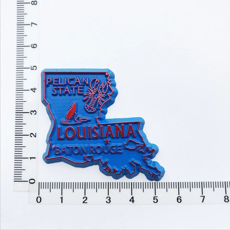 U.S. states refrigerator magnet OHIO Georgia Alaska Illinois Michigan Hawaii California Oregon tourist souvenir PVC fridge decor - Grand Goldman