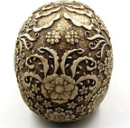 UJOY Creative Skull Flowers Sculpture 8.1'' Human Head Skeleton Statue Collectible Halloween Decoration Home Decor - Grand Goldman