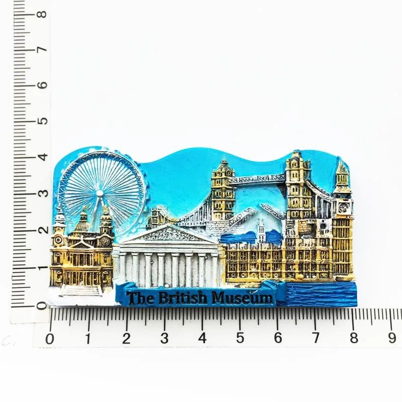 UK Tourist Souvenir British Refrigerator Sticker Manchester Oxford London Bus Big Ben Decorative Crafts Magnetic Fridge Decor - Grand Goldman