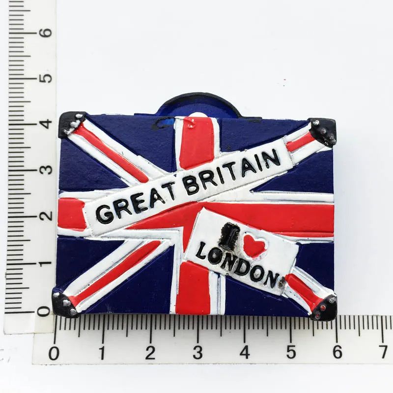 UK Tourist Souvenir British Refrigerator Sticker Manchester Oxford London Bus Big Ben Decorative Crafts Magnetic Fridge Decor - Grand Goldman