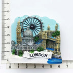 UK Tourist Souvenir British Refrigerator Sticker Manchester Oxford London Bus Big Ben Decorative Crafts Magnetic Fridge Decor - Grand Goldman