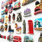 UK Tourist Souvenir British Refrigerator Sticker Manchester Oxford London Bus Big Ben Decorative Crafts Magnetic Fridge Decor - Grand Goldman