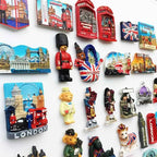 UK Tourist Souvenir British Refrigerator Sticker Manchester Oxford London Bus Big Ben Decorative Crafts Magnetic Fridge Decor - Grand Goldman