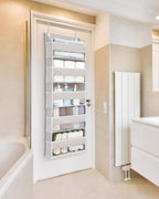 ULG 1-Pack Over Door Organizer with 5 Large Pockets 10 Mesh Side Pockets, 44 lbs Weight Capacity Hanging Storage Organizer with Clear Window for Bedroom Bathroom Kitchen, RV, Camper, Beige - Grand Goldman