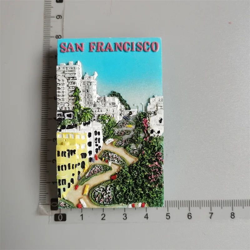 USA California San Francisco Fridge Magnets America Tourist Souvenirs Magnetic Refrigerator Stickers Collection gifts Home Decor - Grand Goldman
