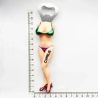 USA Florida Mediterranean Cyprus Jamaica Bikini Beauty Refrigerator Magnets Magnetic Bottle Opener Fridge Magnet Bear Opener - Grand Goldman