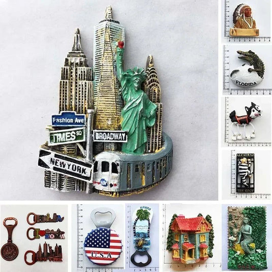 USA Fridge Magnets Bottle Opener New York Tourist Souvenirs Refrigerator Magnetic Stickers Collection Decoration Gifts - Grand Goldman