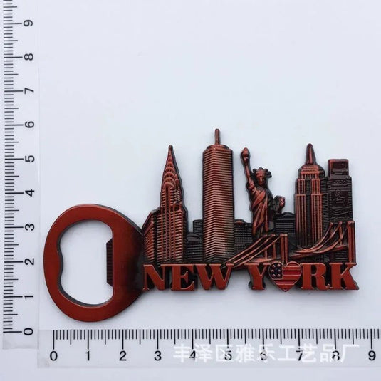 USA Fridge Magnets Bottle Opener New York Tourist Souvenirs Refrigerator Magnetic Stickers Collection Decoration Gifts - Grand Goldman