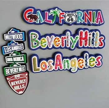 USA Fridge Magnets Los Angeles California Soft PVC Tourism Souvenirs Refrigerator Magnetic Sticker Home Decor Gift - Grand Goldman