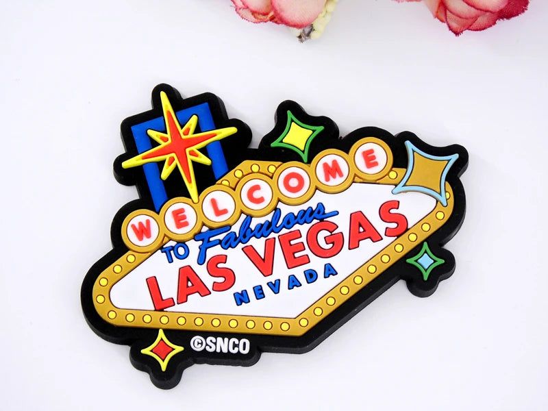 USA Fridge Magnets Los Angeles California Soft PVC Tourism Souvenirs Refrigerator Magnetic Sticker Home Decor Gift - Grand Goldman