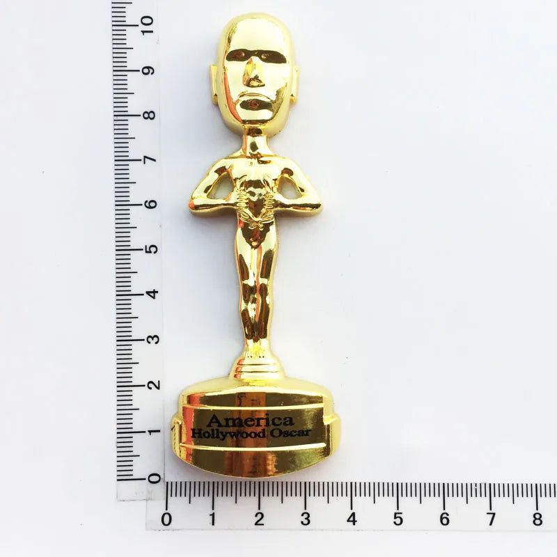 USA Fridge Magnets New York Oscar Magnetic Stickers for Refrigerators Tourist Souvenir Flat Back Resin Decorations for Home - Grand Goldman