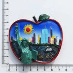 USA Fridge Magnets New York Oscar Magnetic Stickers for Refrigerators Tourist Souvenir Flat Back Resin Decorations for Home - Grand Goldman