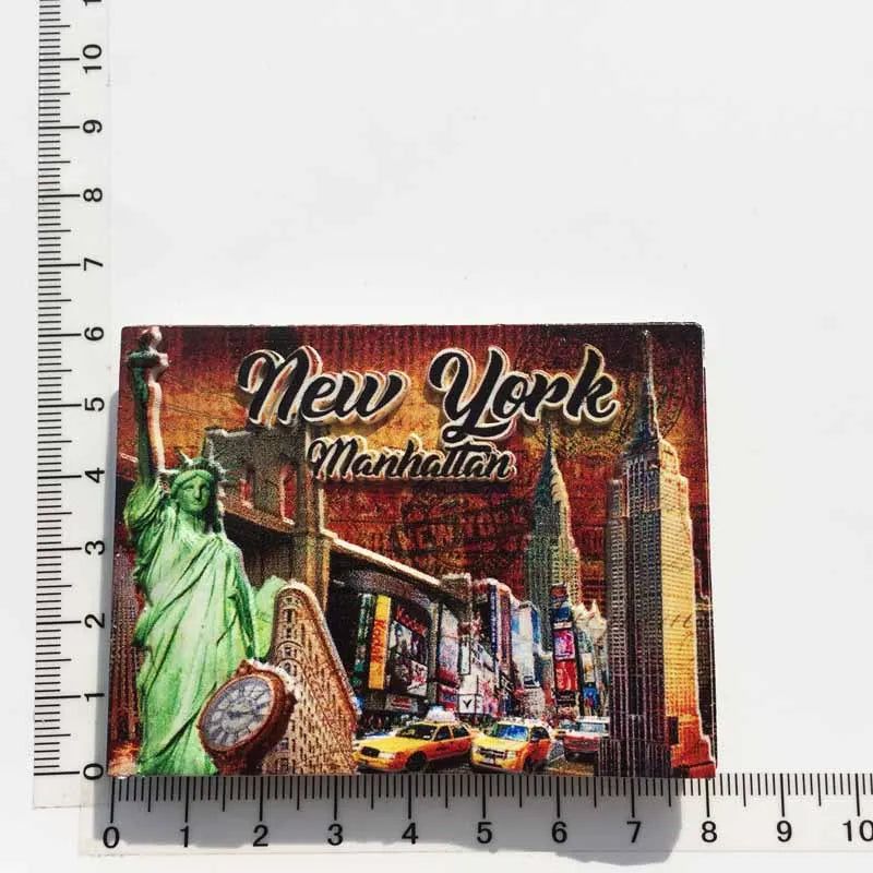 USA Fridge Magnets New York Oscar Magnetic Stickers for Refrigerators Tourist Souvenir Flat Back Resin Decorations for Home - Grand Goldman