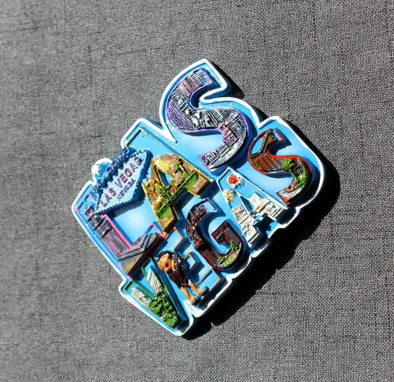 USA Las Vegas Fridge Magnet 3d Resin Refrigerator Stickers Travel Magnets Souvenir Home Decoration - Grand Goldman
