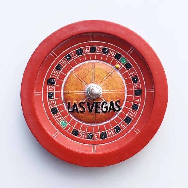 USA Las Vegas Turntable Tourist Souvenirs fridge Magnet Refrigerator Stickers Decorative Collection Home Decor Hand Gifts - Grand Goldman
