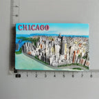 USA New Yourk Fridge Magnets Florida WonderWorks San Francisco Hawaii Tourism Souvenir Magnetic Refrigerator Magnets Gifts - Grand Goldman