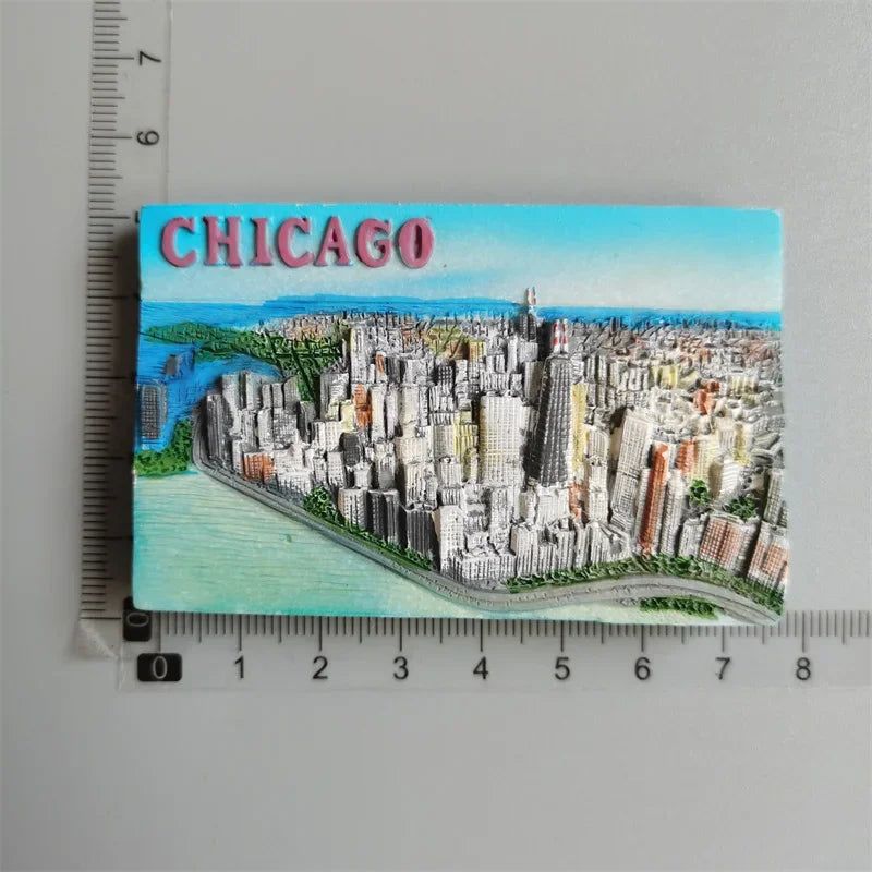 USA New Yourk Fridge Magnets Florida WonderWorks San Francisco Hawaii Tourism Souvenir Magnetic Refrigerator Magnets Gifts - Grand Goldman