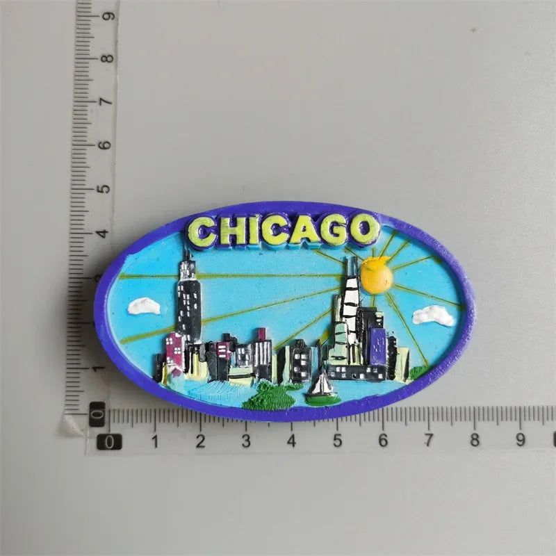 USA New Yourk Fridge Magnets Florida WonderWorks San Francisco Hawaii Tourism Souvenir Magnetic Refrigerator Magnets Gifts - Grand Goldman