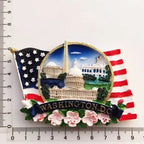 USA fridge magnets Washington D.C. cultural landscape tourist souvenirs hand-painted magnetic refrigerator sticker collection - Grand Goldman