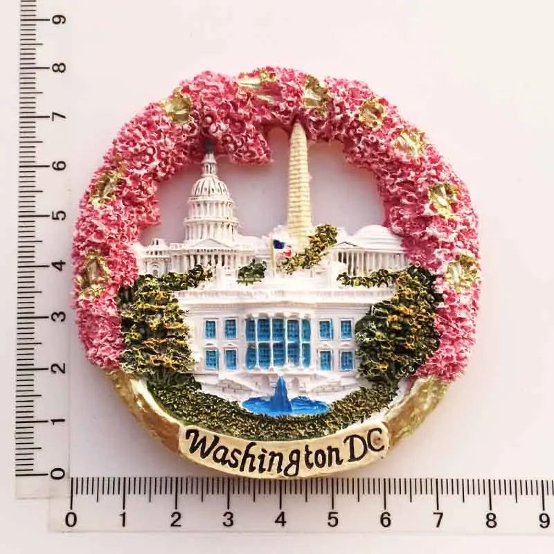 USA fridge magnets Washington D.C. cultural landscape tourist souvenirs hand-painted magnetic refrigerator sticker collection - Grand Goldman