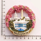 USA fridge magnets Washington D.C. cultural landscape tourist souvenirs hand-painted magnetic refrigerator sticker collection - Grand Goldman