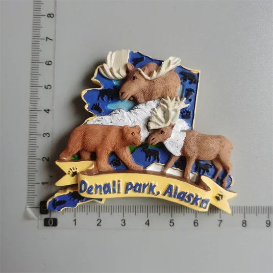 USA Alaska Bear Kawaii Fridge Magnets Tourism Souvenir British Canada Bear Refrigerator Magnetic Stickers Cute Magnet Decor Gift - Grand Goldman
