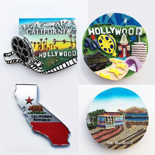 USA California San Francisco Fridge Magnets America Tourist Souvenirs Magnetic Refrigerator Stickers Collection gifts Home Decor - Grand Goldman
