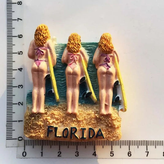 USA Florida Mediterranean Cyprus Jamaica Bikini Beauty Refrigerator Magnets Magnetic Bottle Opener Fridge Magnet Bear Opener - Grand Goldman
