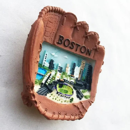 USA Fridge Magnet Boston Tourist Souvenirs 3d Baseball Gloves Magnetic Refrigerator Stickers Collection Gifts Home Decoration - Grand Goldman