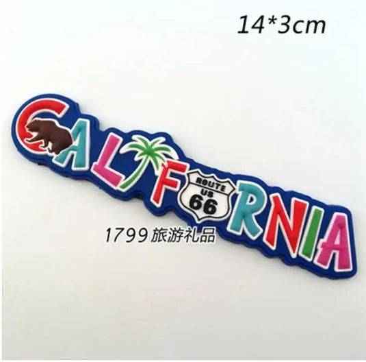 USA Fridge Magnets Los Angeles California Soft PVC Tourism Souvenirs Refrigerator Magnetic Sticker Home Decor Gift - Grand Goldman