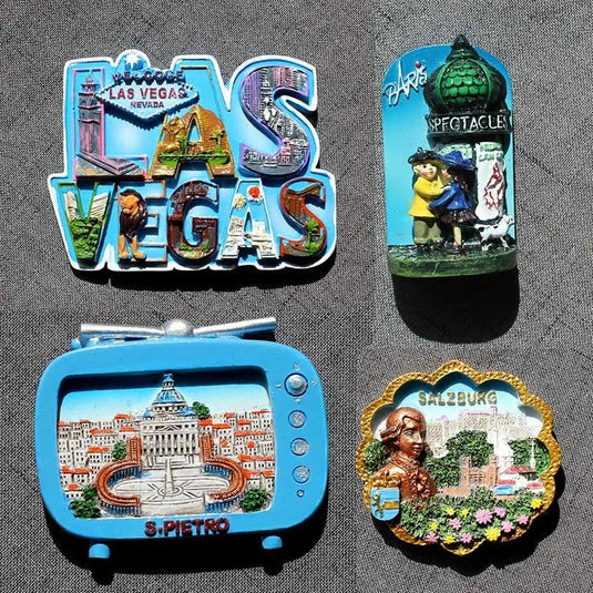 USA Las Vegas Fridge Magnet 3d Resin Refrigerator Stickers Travel Magnets Souvenir Home Decoration - Grand Goldman