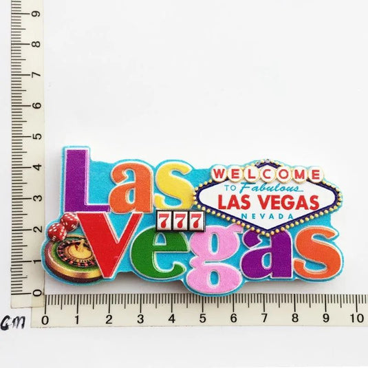 USA Las Vegas Turntable Tourist Souvenirs fridge Magnet Refrigerator Stickers Decorative Collection Home Decor Hand Gifts - Grand Goldman