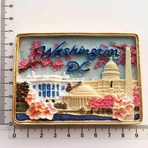 USA fridge magnets Washington D.C. cultural landscape tourist souvenirs hand-painted magnetic refrigerator sticker collection - Grand Goldman