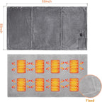 USB Heated Blanket,Portable Heated Blanket,Cordless Electric Blanket with 20000mAH Battery,18W High-Power,Machine Washable Super Cozy Soft,3 Heating Levels and Timing Function - Grand Goldman