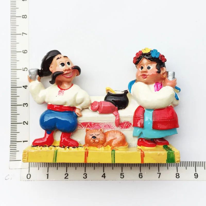 Ukraine fridge magnets Russia tourism souvenir Ukrainian Russian 3d family life refrigerator stickers folk custom collection - Grand Goldman