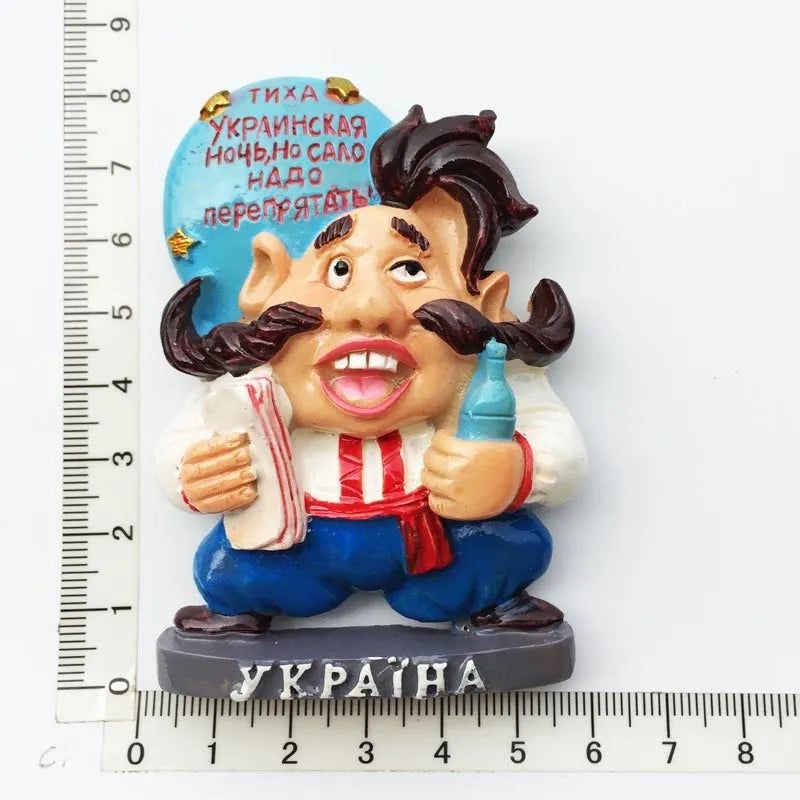 Ukraine fridge magnets Russia tourism souvenir Ukrainian Russian 3d family life refrigerator stickers folk custom collection - Grand Goldman