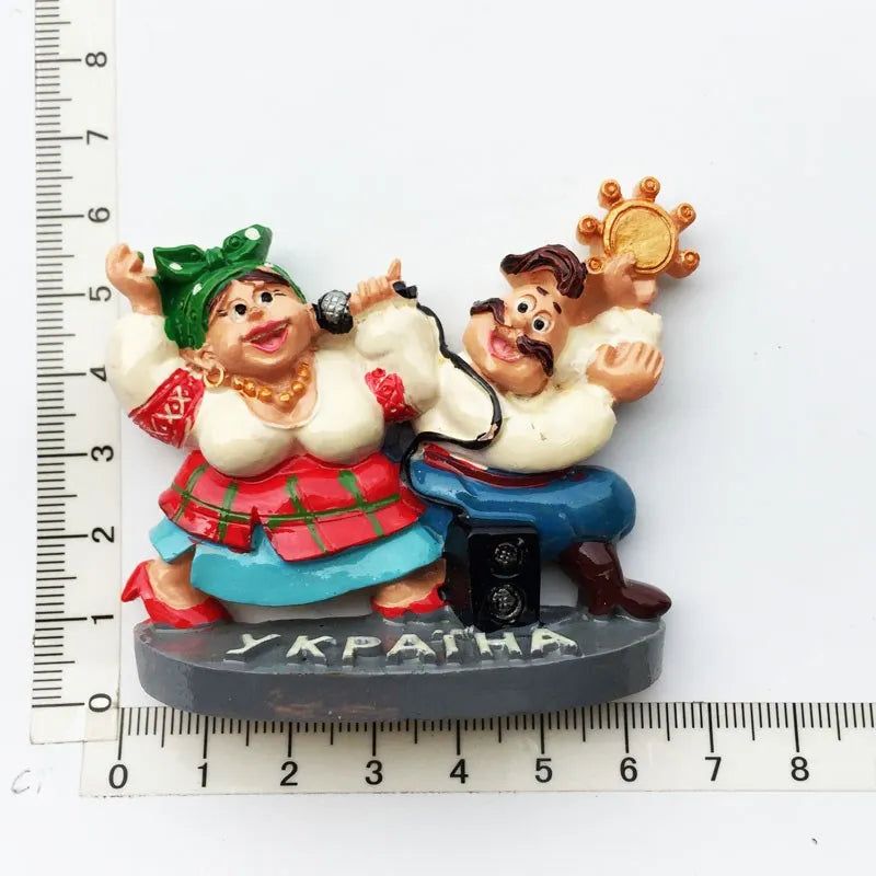 Ukraine fridge magnets Russia tourism souvenir Ukrainian Russian 3d family life refrigerator stickers folk custom collection - Grand Goldman