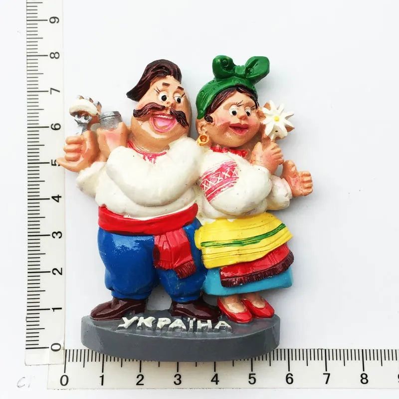 Ukraine fridge magnets Russia tourism souvenir Ukrainian Russian 3d family life refrigerator stickers folk custom collection - Grand Goldman