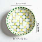 Underglaze Round Plate Ceramic Household Creative Seasoning Saucer Dish - Grand Goldman