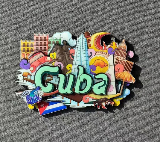 United States Philippines Cuba Netherlands Puerto Rico Sri Lanka Malaysia Mauritius Travel Souvenir Magnetic Wood Fridge sticker - Grand Goldman