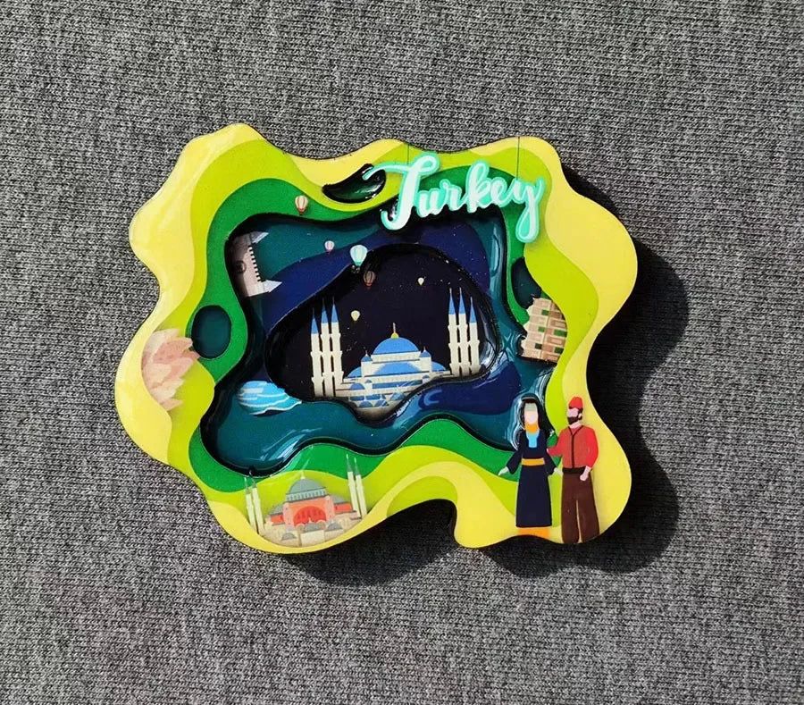 United States Philippines Cuba Netherlands Puerto Rico Sri Lanka Malaysia Mauritius Travel Souvenir Magnetic Wood Fridge sticker - Grand Goldman